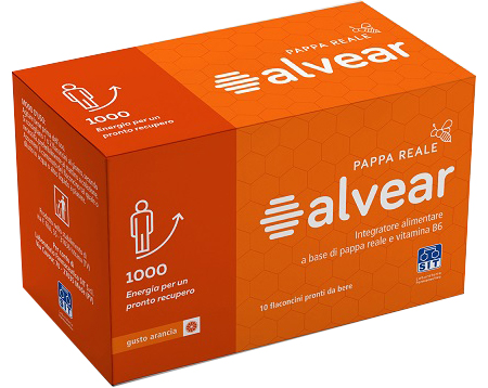 ALVEAR 1000 PAPPA REALE 10 FLACONCINI GUSTO ARANCIA - maxifarmacia.it