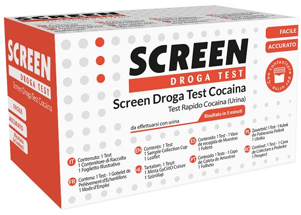 SCREEN DROGA TEST COCAINA TEST ANTIDROGA CON CONTENITORE URINA - maxifarmacia.it