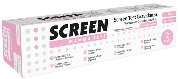 SCREEN TEST ORMONE HCG GRAVIDANZA NELL'URINA SCREEN TEST HCG 2 PEZZI - maxifarmacia.it