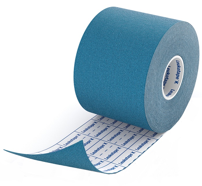 BENDA ADESIVA LEUKOTAPE K PER TAPING FISIOTERAPICO LARGHEZZA 5 CM LUNGHEZZA 5 M COLORE BLU IN ROTOLO - maxifarmacia.it