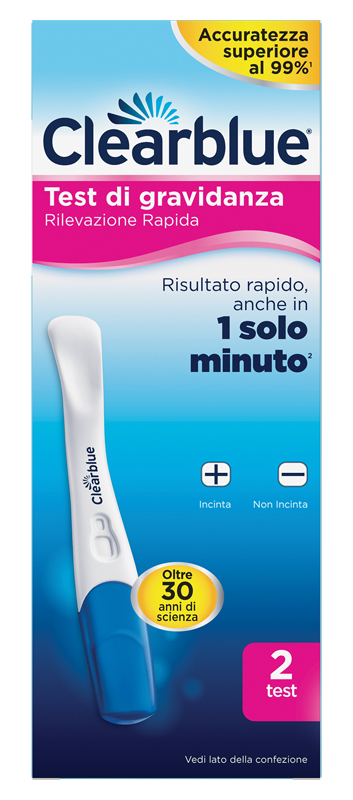 TEST DI GRAVIDANZA CLEARBLUE RILEVAZIONE RAPIDA 2 PEZZI - maxifarmacia.it