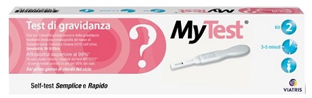 TEST DI GRAVIDANZA RAPIDO HCG MYTEST 2 PEZZI - maxifarmacia.it