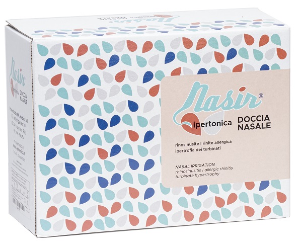 DOCCIA NASALE NARIS CON SOLUZIONE FISIOLOGICA IPERTONICA 8 SACCHE 250 ML + 1 BLISTER - maxifarmacia.it