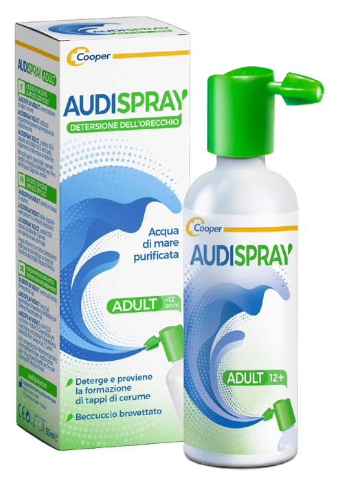 AUDISPRAY SOLUZIONE IPERTONICA SPRAY SENZA GAS DETERSIONE ORECCHIO ADULTI 50 ML - maxifarmacia.it