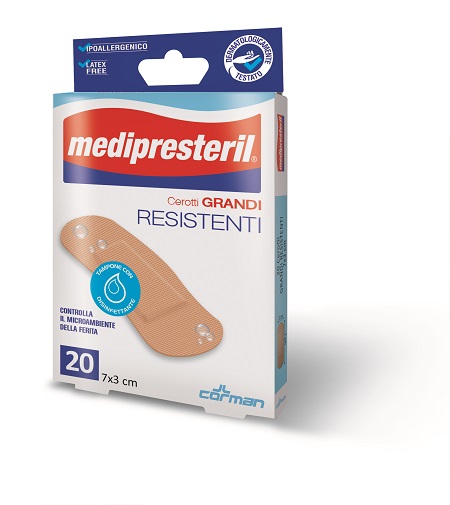 MEDIPRESTERIL 20 CEROTTI GRANDI RESISTENTI 7X3CM - maxifarmacia.it
