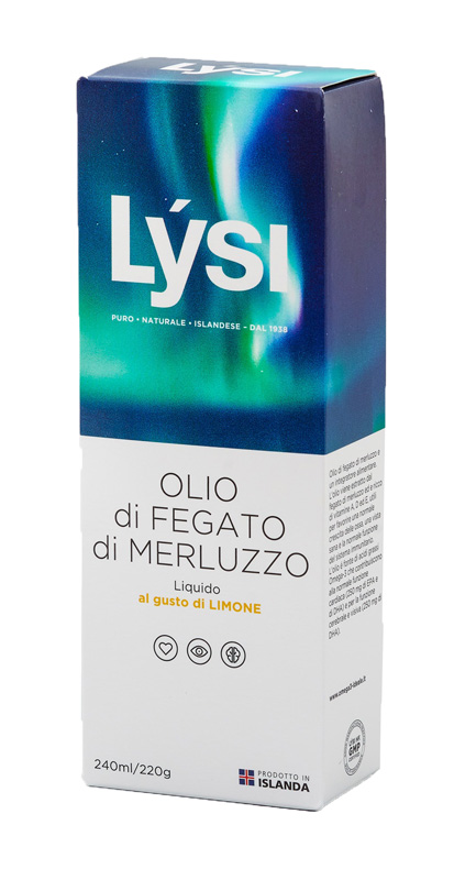 LYSI OLIO FEGATO MERLUZZO LIMONE 240 ML - maxifarmacia.it