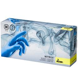 GUANTO IN NITRILE AZZURRO SENZA POLVERE MONOUSO M 100 PEZZI - maxifarmacia.it