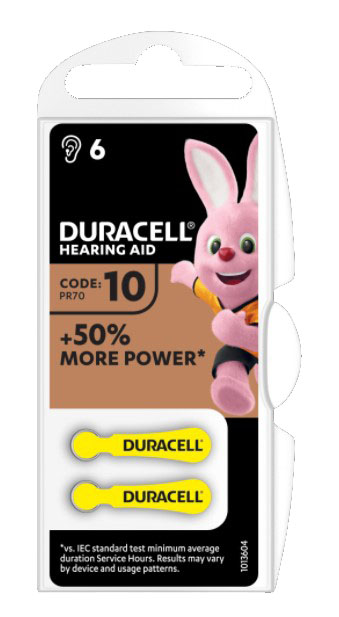 DURACELL ACTIVAIR HEARING AID EASY TAB 10 GIALLO BATTERIA PER APPARECCHIO ACUSTICO 6 PEZZI - maxifarmacia.it