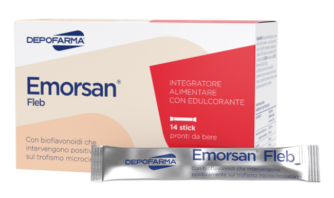 EMORSAN FLEB 14 STICK PACK DA 15 ML - maxifarmacia.it