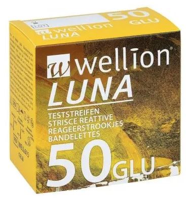 WELLION LUNA 50 STRIPS STRISCE PER MISURAZIONE GLICEMIA - maxifarmacia.it