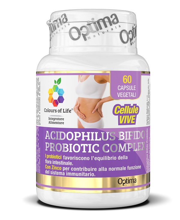 COLOURS OF LIFE ACIDOPHILUS BIFIDO COMPLEX 60 CAPSULE VEGETALI 500 MG - maxifarmacia.it