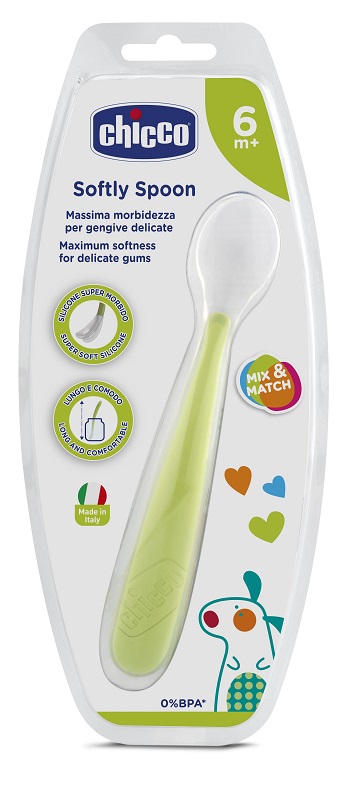 CHICCO CUCCHIAIO MORBIDO SILICONE 6M+ - maxifarmacia.it