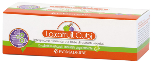 LAXAFRUIT 15 CUBETTI MASTICABILI 150 G - maxifarmacia.it