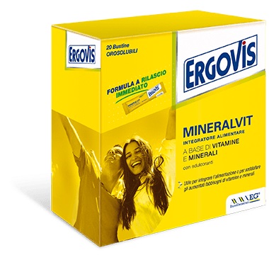 ERGOVIS MINERALVIT 20 BUSTE OROSOLUBILI 30 G - maxifarmacia.it