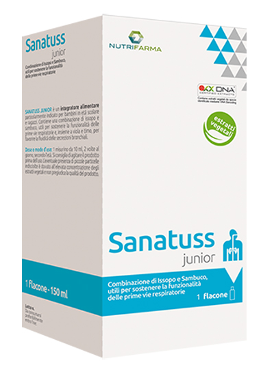 NUTRIFARMA SANATUSS JUNIOR 150 ML - maxifarmacia.it