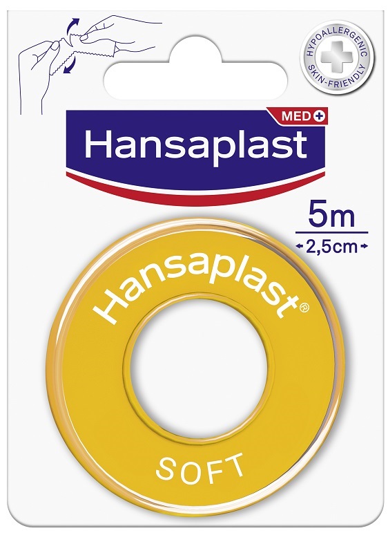 CEROTTO MEDICATO IN ROCCHETTO HANSAPLAST SOFT M5X2,5CM - maxifarmacia.it