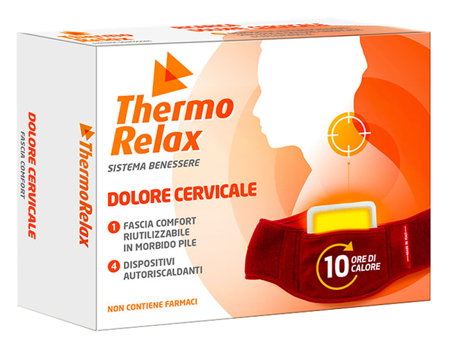 THERMORELAX FASCIA DOLORE CERVICALE+4 DISPOSITIVI AUTORISCALDANTI - maxifarmacia.it