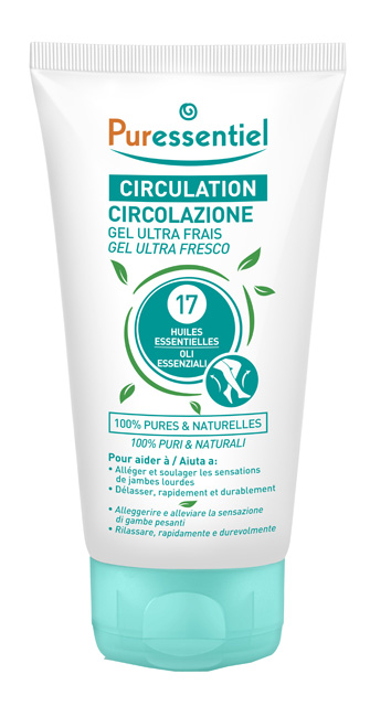 PURESSENTIEL GEL ULTRA FRESCO CIRCOLAZIONE 17 OLI ESSENZIALI 125 ML - maxifarmacia.it