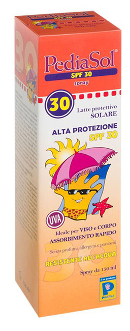 PEDIASOL SPF 30 LATTE SOLARE SPRAY 150 ML - maxifarmacia.it