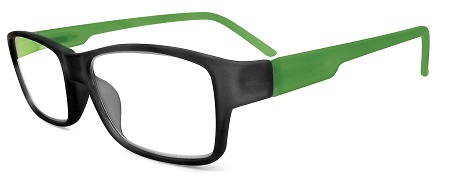 LENTI OFTALMICHE ORGANICHE PREMONTATE QUICK READING QR1401 CON MONTATURA IN PLASTICA NERA/VERDE 3,00 DIOTTRIE - maxifarmacia.it