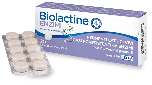 BIOLACTINE ENZIMI 20 COMPRESSE NUOVA FORMULA - maxifarmacia.it