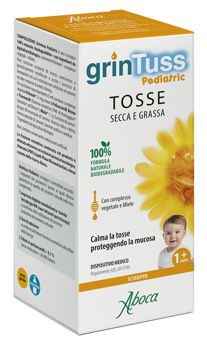ABOCA GRINTUSS PEDIATRIC SCIROPPO TOSSE SECCA E GRASSA 180 G - maxifarmacia.it