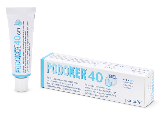 PODOKER 40 GEL AZIONE CHERATOLITICA TUBO DA 30 ML CON APPLICATORE - maxifarmacia.it