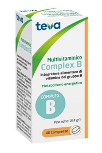 MULTIVITAMINICO COMPLEX B TEVA 40 COMPRESSE 16,4 G - maxifarmacia.it