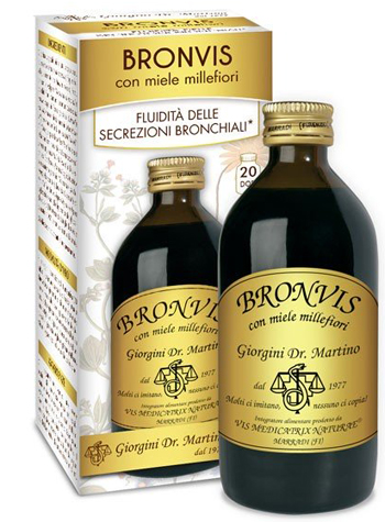 BRONVIS CON MIELE MILLEFIORI 200 ML - maxifarmacia.it