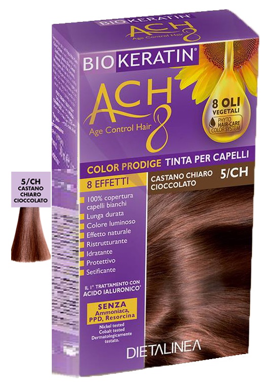 BIOKERATIN ACH8 COLOR PRODIGE 5/CH CASTANO CHIARO CIOCCOLATO - maxifarmacia.it
