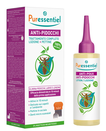 LOZIONE ANTIPIDOCCHI 100 ML + PETTINE PURESSENTIEL - maxifarmacia.it