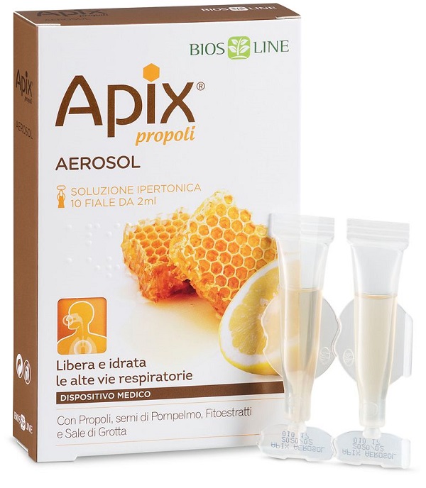 APIX PROPOLI AEROSOL 10 FIALE MONODOSE X 2 ML BIOSLINE - maxifarmacia.it