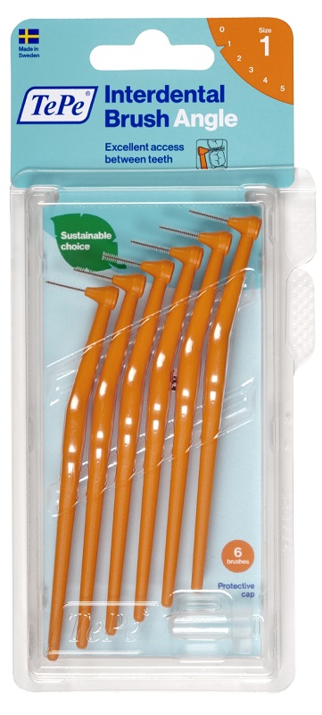 TEPE ANGLE SCOVOLINO ARANCIO 0,45MM 6 PEZZI - maxifarmacia.it