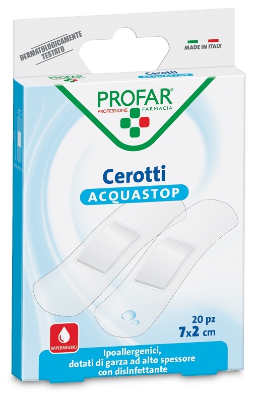 CEROTTO ACQUASTOP MEDI 7X2 CM PROFAR 20 PEZZI - maxifarmacia.it