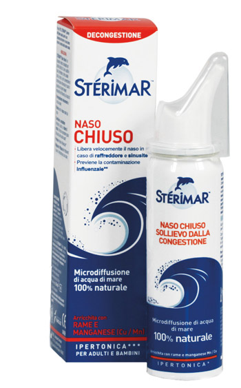 STERIMAR IPERTONICO NASO CHIUSO RAME E MANGANESE SPRAY 50 ML - maxifarmacia.it
