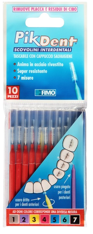 PIKDENT STUZZICOLINO 4 ROSSO 10 PEZZI - maxifarmacia.it