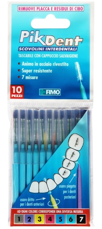 PIKDENT STUZZICOLINO 5 AZZURRO 10 PEZZI - maxifarmacia.it
