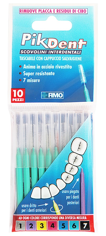 PIKDENT STUZZICOLINO 6 VERDE 10 PEZZI - maxifarmacia.it