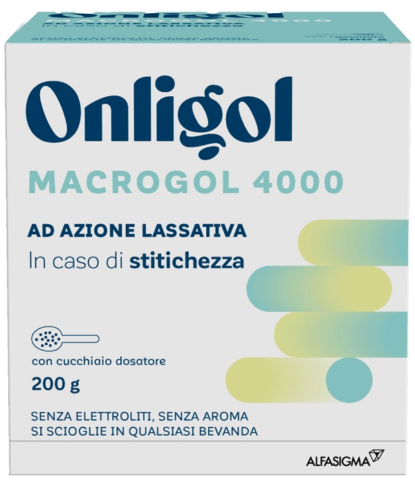 ONLIGOL MACROGOL 4000 200 G CON CUCCHIAINO DOSATORE SENZA ZUCCHERO - maxifarmacia.it