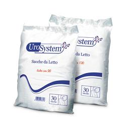 SACCA DI DRENAGGIO DA LETTO PER INCONTINENZA UROSYSTEM TUBO 130 CM SENZA SCARICO 30 PEZZI - maxifarmacia.it