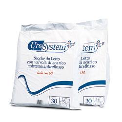 SACCA DI DRENAGGIO DA LETTO PER INCONTINENZA UROSYSTEM TUBO 130 CM CON SCARICO 30 PEZZI - maxifarmacia.it