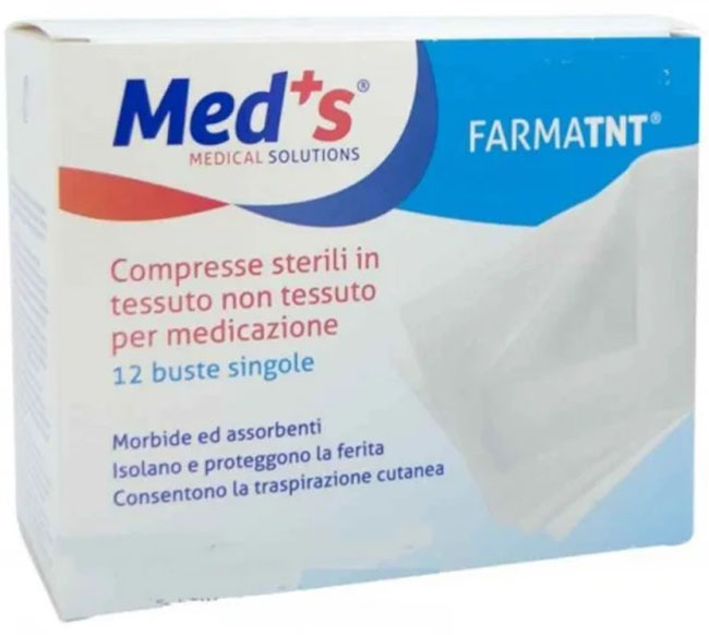 GARZA COMPRESSA MEDS TESSUTO NON TESSUTO PEEL OPEN 10X10CM 12 PEZZI - maxifarmacia.it