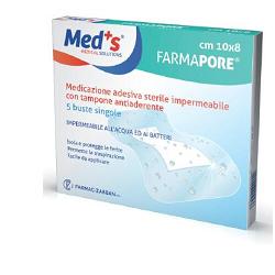 MEDICAZIONE MEDS PORE ADESIVA IMPERMEABILE 10X8CM 5 PEZZI - maxifarmacia.it