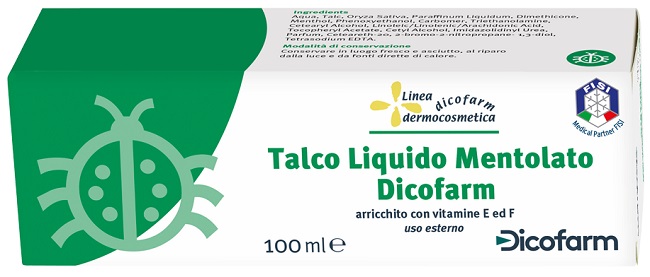 DICOFARM TALCO LIQUIDO MENTOLATO 100 ML - maxifarmacia.it