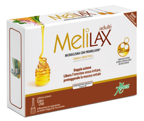 ABOCA MELILAX ADULTI MICROCLISMI 6 PEZZI 10 G - maxifarmacia.it