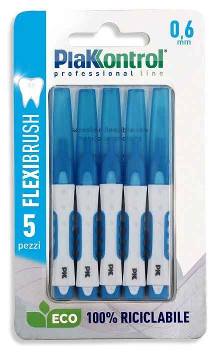 PLAKKONTROL SCOVOLINO INTERDENTALE FLEXI BRUSH06 BLISTER 5 PEZZI - maxifarmacia.it