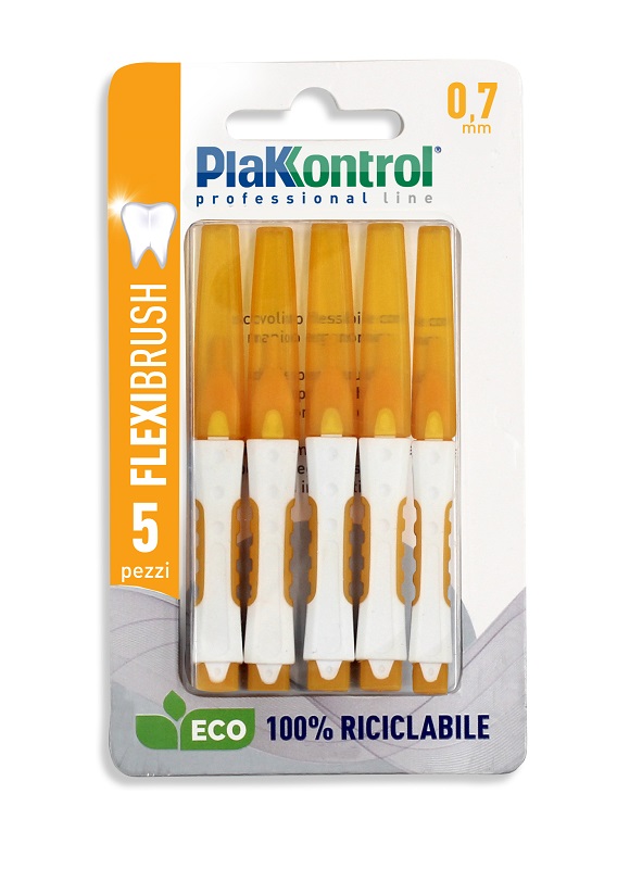 PLAKKONTROL SCOVOLINO INTERDENTALE FLEXI BRUSH07 BLISTER 5 PEZZI - maxifarmacia.it