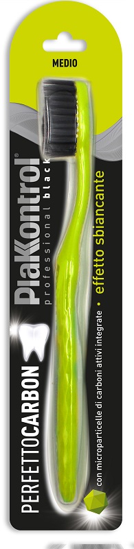 PLAKKONTROL PERFETTO CARBON SPAZZOLINO MANUALE BLISTER 1 PEZZO - maxifarmacia.it