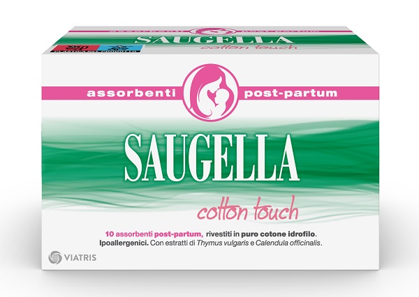 SAUGELLA COTTON TOUCH ASSORBENTI POSTPARTUM 10 PEZZI - maxifarmacia.it