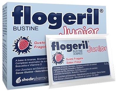 FLOGERIL JUNIOR FRAGOLA 20 BUSTINE - maxifarmacia.it